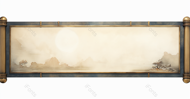 中国风古风卷轴素材插图,插画/手绘图,插画/手绘图库,插画/手绘图下载,插画/手绘